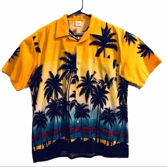 Dorsett Tee's Shirt Bahamas Palm Trees Hawaiian - Picture 1 of 7